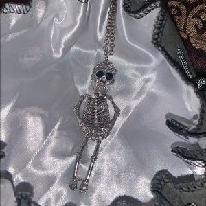 Rhinestone Skeleton long Necklace